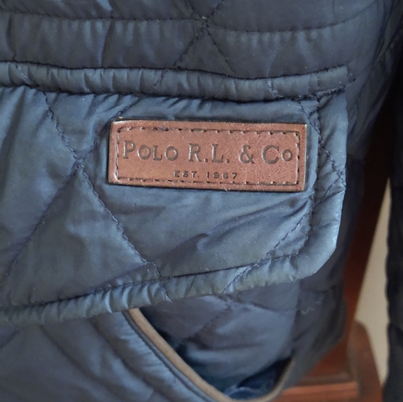 POLO Ralph Lauren Quilted Blue Label Navy Blue Jacket Coat Size XXL - Picture 11 of 11